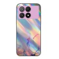 For Xiaomi Redmi K70E / Poco X6 Pro 5G Laser Marble Pattern Clear TPU Protective Phone Case(Pink)