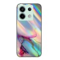 For Xiaomi Poco X6 5G Laser Marble Pattern Clear TPU Protective Phone Case(Green)