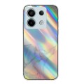 For Xiaomi Poco X6 5G Laser Marble Pattern Clear TPU Protective Phone Case(Grey)