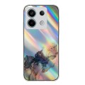 For Xiaomi Poco X6 5G Laser Marble Pattern Clear TPU Protective Phone Case(Black)