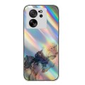 For Xiaomi 13T / 13T Pro Laser Marble Pattern Clear TPU Protective Phone Case(Black)