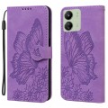 For Xiaomi Redmi 13C / POCO C65 Retro Skin Feel Butterflies Embossing Horizontal Flip Leather Phone