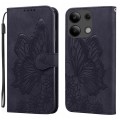 For Xiaomi Redmi Note 13 4G Retro Skin Feel Butterflies Embossing Horizontal Flip Leather Phone Case