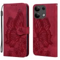 For Xiaomi Redmi Note 13 4G Retro Skin Feel Butterflies Embossing Horizontal Flip Leather Phone Case