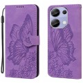 For Xiaomi Redmi Note 13 Pro 4G Retro Skin Feel Butterflies Embossing Horizontal Flip Leather Phone