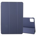 For Xiaomi Pad 6S Pro 12.4 Tri-fold Silicone Leather Tablet Case(Dark Blue)