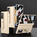 For Honor Magic V2 GKK Integrated Privacy Magnetic Folding Hinge All-inclusive Phone Case(Gold)