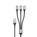TOTU CB-5-3 3 in 1 17.5W USB to 8 Pin+Micro USB+USB-C/Type-C Multifunctional Data Cable, Length: 1.2