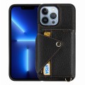 For iPhone 13 Pro Max Crossbody Zipper Card Bag RFID Anti-theft Phone Case(Black)