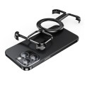 For iPhone 12 Pro MagSafe Magnetic Frameless Holder Phone Case(Black)