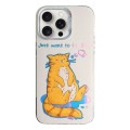 For iPhone 15 Pro Max Colorful Pattern TPU + PC Phone Case(Cat)
