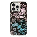 For iPhone 15 Pro Max Colorful Pattern TPU + PC Phone Case(Graffiti Angel)