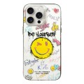 For iPhone 15 Pro Max Colorful Pattern TPU + PC Phone Case(Smile)
