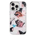 For iPhone 15 Pro Max Colorful Pattern TPU + PC Phone Case(Pink Butterflies)