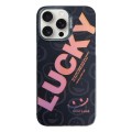 For iPhone 15 Pro Max Colorful Pattern TPU + PC Phone Case(LUCKY)