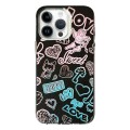For iPhone 12 Pro Max Colorful Pattern TPU + PC Phone Case(Graffiti Angel)