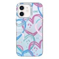 For iPhone 11 Colorful Pattern TPU + PC Phone Case(Heart)