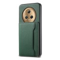 For Honor Magic5 Calf Texture Card Bag Design Full Coverage Phone Case(Green)