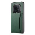 For Honor Magic5 Ultimate Calf Texture Card Bag Design Full Coverage Phone Case(Green)