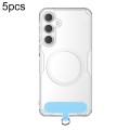 5pcs Universal Phone Lanyard Strap Patch Gasket(Blue)