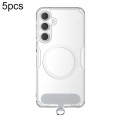 5pcs Universal Phone Lanyard Strap Patch Gasket(Grey)