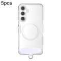 5pcs Universal Phone Lanyard Strap Patch Gasket(White)
