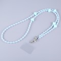 Mobile Phone Anti-lost Love Heart Crossbody Long Bead Chain(Blue)
