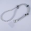 Mobile Phone Anti-lost Love Heart Crossbody Long Bead Chain(Black)
