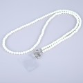 Mobile Phone Anti-lost Ink Wash Crossbody Long Bead Chain(White)