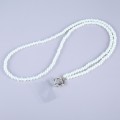 Mobile Phone Anti-lost Ink Wash Crossbody Long Bead Chain(Pearl White)