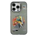 For iPhone 13 Pro Max Electroplated Lens Illustration Phone Case(Grey)