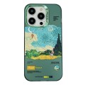 For iPhone 13 Pro Max Electroplated Lens Illustration Phone Case(Green)