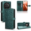 For Realme 12+ Honeycomb Dot Texture Leather Phone Case(Green)