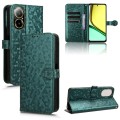 For Realme C67 4G Honeycomb Dot Texture Leather Phone Case(Green)