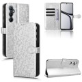 For Realme C65 4G Honeycomb Dot Texture Leather Phone Case(Silver)