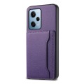 For Xiaomi Redmi Note 12 Pro 4G Calf Texture Card Bag Design Full Coverage Phone Case(Purple)