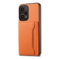 For Xiaomi Redmi Note 12 Turbo Calf Texture Card Bag Design Full Coverage Phone Case(Orange)