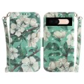 For Google Pixel 8a 3D Colored Horizontal Flip Leather Phone Case(Watercolor Flower)