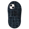 For iPhone 13 Creative Flannel Slipper Design TPU Phone Case(Black)