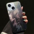 For iPhone 15 Foxtail Bronzing Laser Gradient Phone Case(Black)
