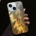 For iPhone 15 Foxtail Bronzing Laser Gradient Phone Case(Yellow)