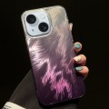 For iPhone 15 Foxtail Bronzing Laser Gradient Phone Case(Purple)