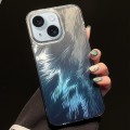 For iPhone 15 Foxtail Bronzing Laser Gradient Phone Case(Blue)