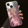 For iPhone 14 Foxtail Bronzing Laser Gradient Phone Case(Pink)