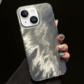 For iPhone 14 Foxtail Bronzing Laser Gradient Phone Case(White)