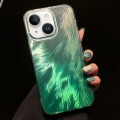 For iPhone 14 Foxtail Bronzing Laser Gradient Phone Case(Green)