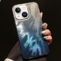 For iPhone 14 Foxtail Bronzing Laser Gradient Phone Case(Blue)