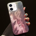 For iPhone 12 Foxtail Bronzing Laser Gradient Phone Case(Pink)