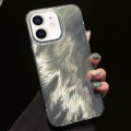 For iPhone 12 Foxtail Bronzing Laser Gradient Phone Case(White)
