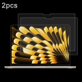 For Macbook Air 15 2024 2pcs 0.26mm 9H Surface Hardness Explosion-proof Tempered Glass Film